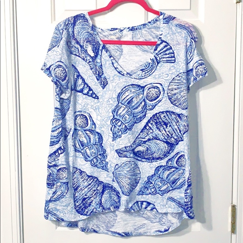 Lilly Pulitzer Blue Shell T-Shirt
